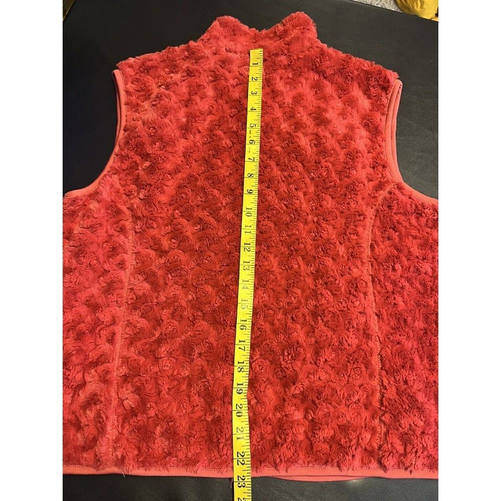 ALPS SPORTSWEAR Zip Vest Wmns Sz L Softest Plush DARK CORAL-RED - Picture 5 of 6
